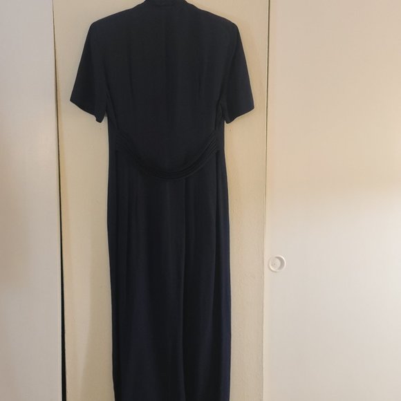 SL Fashions Ladies Dress Navy Blue-accent colors/flowers - Picture 10 of 16